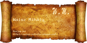 Waisz Mihály névjegykártya