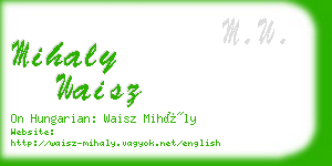 mihaly waisz business card